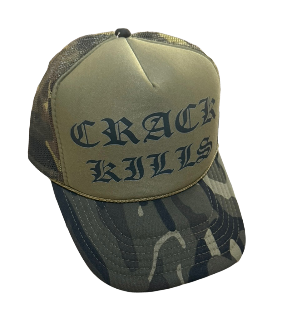 Crack Kills Camouflage Trucker Hat
