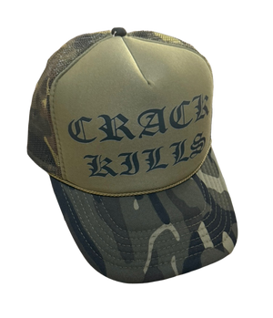 Crack Kills Camouflage Trucker Hat