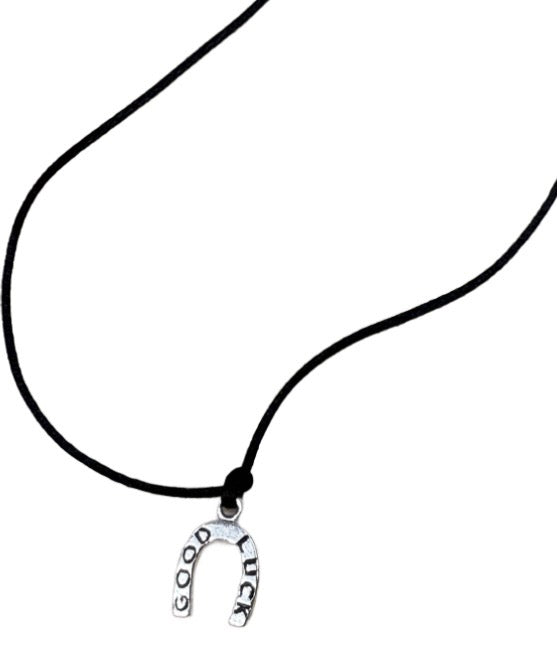 Unisex Good Luck Horseshoe Charm Necklace